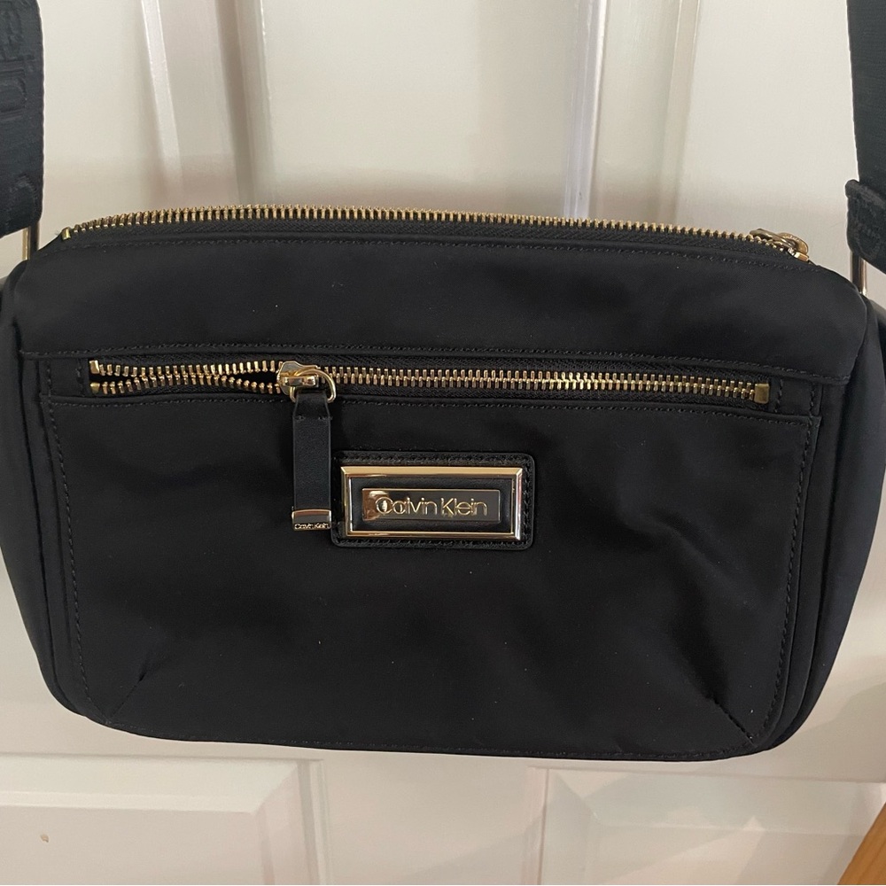 Calvin Klein Black Bag with Gold Zipper